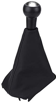 Suuonee Schaltknauf, 5-Gang PU-Leder Schaltknauf Gaiter Boot Kit für 307 308 607 608 C3 C5