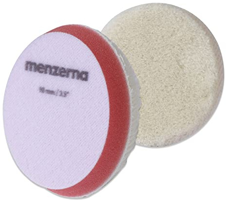 Detailmate Menzerna Polier Pad 90mm/3,5 - Premium Orbital Wool Pad: kurzhaariges Lammfell - hochwertiger Velcro - abrasiv - für exztentrische Poliermaschinen geeignet