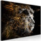 murando - Wandbilder XXL Löwe 120x80 cm 1 tlg Bilder Leinwandbild Leinwand Wand Deko Bilder Wohnzimmer Bild Schlafzimmer Leinwandbilder Wandbild Groß - Tier Kopf Schwarz Grau Abstrakt g-C-0351-b-a