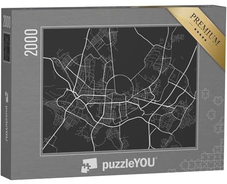 puzzleYOU: Puzzle 2000 Teile „Vektor-Illustration: Stadtplan von Karlsruhe“ – aus der Puzzle-Kollektion Karlsruhe