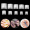 MWOOT 500Pcs Square Short False Nail Art Tips Set, French Acrylic Half Cover Fake Nails Tips, Finger Toe Nail Extension Tip Sticker Tool for DIY Women Salon Home Manicure Decor, 10 Sizes (Natural)