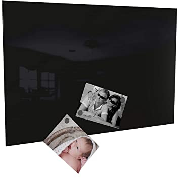 Magnettafel Magnetwand (verschiedene Größen und Farben) inklusive 10 Magnete - Made in Germany (50 x 110 cm, schwarz)