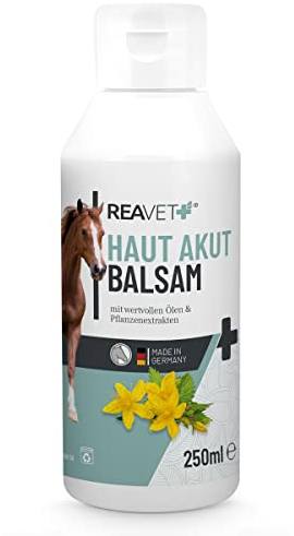 ReaVET Pferdebalsam für Pferde 250ml - Haut Akut Balsam für Pferde, Pferdesalbe, Pferdecreme Zur Behandlung von Hautproblemen, Wunden & Juckreiz