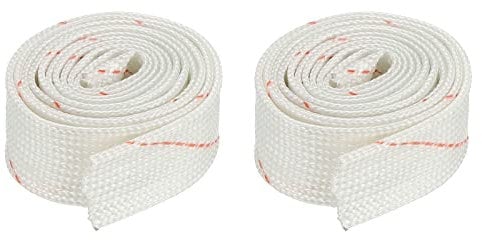 sourcing map Fiberglass Heat Shield Sleeve 0.9m x 12mm Insulation Protect Sleeving Pipe for Cable Wire Wrap, Pack of 2
