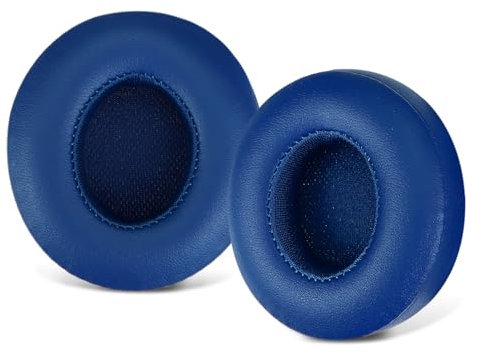 Sinowo Ear Pads, Replacement Earpads Compatible for Beats Solo 2.0/3.0 Wireless Headphones,Ear Cushions with Noise Isolation Memory Foam,Soft Protein Leather(Blue)