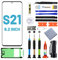 Tpyag für Samsung Galaxy S21 Display,Frontglas Display für Samsung Galaxy S21 6,2 Zoll,Bildschirm Reparaturset mit wasserfestem Kleber (KEIN LCD & Touch-Digitizer)