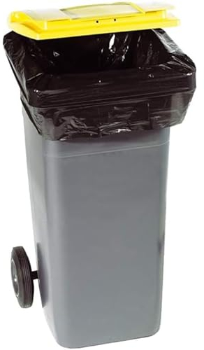 DSTOCK60, 100 Housses pour Poubelles 240L, 610x1118x1321 mm, Sacs poubelles 240 litres ultra résistants