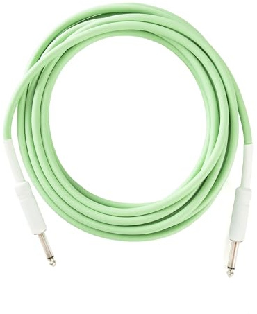 6m Instrumentenkabel Grün, Klinke Mono, sauerstofffreier Kupferleiter, Kreuzgeflechtschirm, flexible PVC-Ummantelung, ideal für Gitarre, Bass, Synthesizer, gehobener Standard