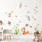 Decvictor Wandtattoo Löwenzahn Cartoon Tier Wandaufkleber Eichhörnchen Fuchs Igel Wandsticker Kinderzimmer Babyzimmer Mädchenzimmer Wanddeko