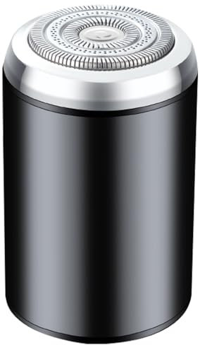 HIULLEN Mini Portable Electric Shaver, Rasierer Herren Elektrisch, Waschbar Mini Elektrorasierer, USB Rechargeable Electric Beard Trimmer, Tiefenreinigung Shaver Men für Home Car, Travel (Black)
