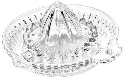 LABRIMP Saftpresse Glas Manuell Zitronenpresse Orangenpresse Saftpresse Zitruspresse Entsafter Küchengerät