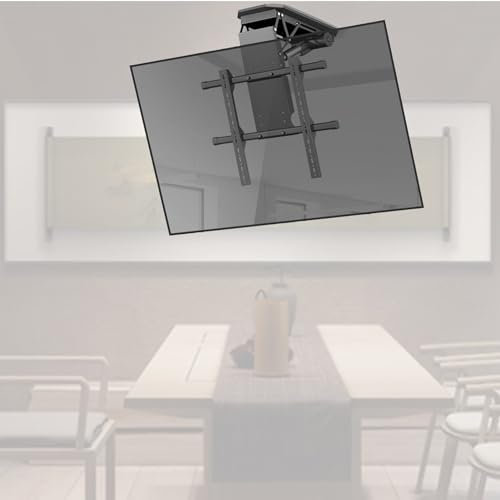 TV Wall Mount' Support TV de Plafond motorisé pour Dessus de Table – Support Mural pour TV, Support de Plafond motorisé, Rabattable de 0 à 85 °, élévateur de TV Rabattable caché, Support de Plafond