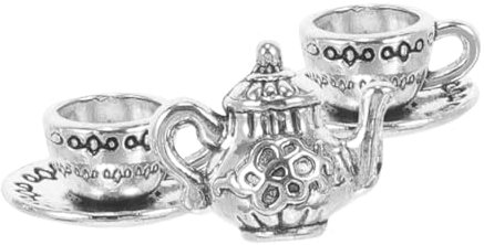 KONTONTY Miniature Tea Set Mini Teapot and Cups for Doll House Tiny Tea Pot Smooth Surface for Micro Landscape