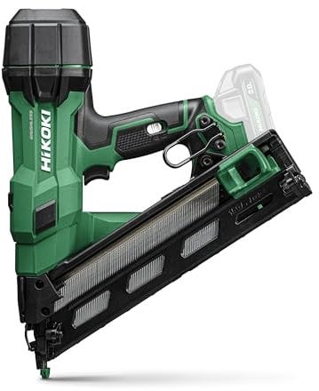 HiKOKI Akku-Stiftnagler 34° - 18 V, 32-65 mm Nägel, 15 Gauge - Kompakt, leicht, leistungsstark, LED-Licht, Brushless Motor, Luftfederantrieb - Inkl. Systemkoffer
