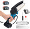 Cordless Chainsaw, 6- inch Electric Chainsaw New Upgrades, Wood Saw/Tree Saw with Security Lockfor Wood Cutting Garden/Branch Pruning(2x5500mAh) (6-inch（Blue）)