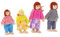 ERINGOGO Teiliges Holzpuppen Spielset Cartoon Familie Puppen Für Ideales Holzspielzeug Für Puppenhaus Geschenkidee Zufälligen Farben