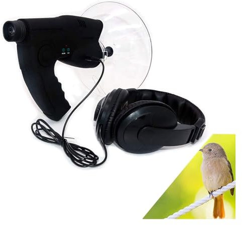 KEuLen Micrófono Parabólico Monocular, Amplificador de Sonido espía biónico, Dispositivo de Escucha de Largo Alcance de hasta 91 m, Aumento de 8X.