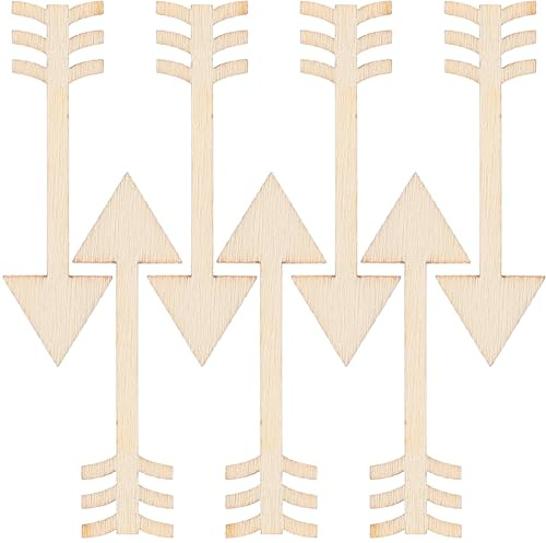100 Holzpfeilformen zum Basteln, Unbehandelt, Khaki | Schreib und Malprojekte, 100 Stück, Pfeilform, Holz, Bastelbedarf, Dekorformen, Khaki
