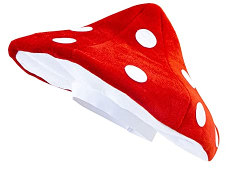 W WIDMANN MILANO Party Fashion 0211L - Hut Fliegenpilz für Erwachsene, Mütze Pilz, Kopfbedeckung für Karneval