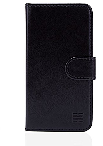 32nd Book Wallet PU Leather Flip Case Cover For Apple iPhone 7, 8, SE (2020) & SE (2022), Design With Card Slot and Magnetic Closure - Black