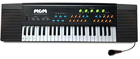 WS – Synthesizer – 37 Tasten – Initiation – 610609 – 63 cm – Schwarz – Ideal für Anfänger – Musik – Instrument – IZZY – Klavier – Amateurmusiker – USB-Kabel im Lieferumfang enthalten – Mikrofon
