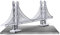 Fascinations MMS001 - Metal Earth 502560 - Golden Gate Bridge, lasergeschnittener 3D-Konstruktionsbausatz, 1 Metallplatine, ab 14 Jahren