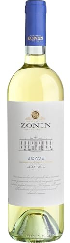 ZONIN Classici Soave DOC - Italian Still White Wine - A Blend of Garganega & Trebbiano Grapes from the Soave Hills - 75cl / 750ml, 12.5% ABV