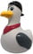 Quietscheente 9cm Möwe Badeente Pirat Rubber Duck Wasserspielzeug Gummiente (Klaus Freibeuter)