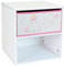 Fun House 713045 Licorne Chevet/Table de Nuit avec tiroir H.36 X L. 33 X P. 30 CM pour Enfant, Blanc/Rose, à partir de 2 Ans