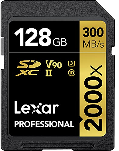 Lexar SDXC Card 128GB Professional 2000x UHS-II V90 U3