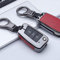 ontto Coque de clé de Voiture Compatible avec VW Golf 7 MK7 T-ROC Skoda Superb Octavia Seat Leon Ibiza Cas pour télécommande de clé Voiture en Alliage Protection de clé avec Porte-clés-Noir Rouge B