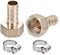 sourcing map Brass Barb Hose Fitting Connector Adapter 12mm Barbed x G1/2 Female Pipe with Hose Clamp 2Set