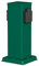 ledscom.de Garten Colonne de Prises de Courant Polly pour l'extérieur, IP44, 2X, Acier Inoxydable, Vert, carré, 27 cm