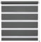 Deco Company Duo Klemmrollo, Doppelrollo, Rollo für Fenster ohne Bohren, Alle Montage-Teile inklusive, Polyester, Anthrazit, 60 x 150 cm