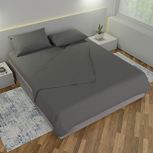Leonardo Home - completo matrimoniale da Letto in cotone - compreso nel completo 1 lenzuolo - 2 federe per cuscini standard - 1 sotto con angoli
