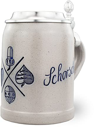 Bavariashop | PREMIUM Bierkrug Schafkopf | Bier-Humpen mit Gravur | Gravierter Bierkrug mit Namen | 0,5 Liter