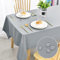 DWCN Silver grau Tischdecke Fleckschutz Abwaschbar Tischwäsche Wasserdicht Tischtuch für Esszimmer, Garten, Party, Hochzeiten oder Haushalt,140x280cm