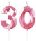 Yiran Geburtstagskerzen Zahlen 30, 5cm 3D Rosa Geburtstagskerzen, Kerzen Geburtstag, Geburtstag Kerzen, Tortendeko Geburtstag, Kuchendeko Geburtstag, Geburtstagskerzen für Geburtstagsdeko, Nummer 30