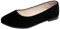 Women’s Flats Shoes Comfortable Suede Pointed Toe Slip On Casual Ballet Flats Dress Shoes Ladies Cute Dolly Shoes Black, 7.5 UK