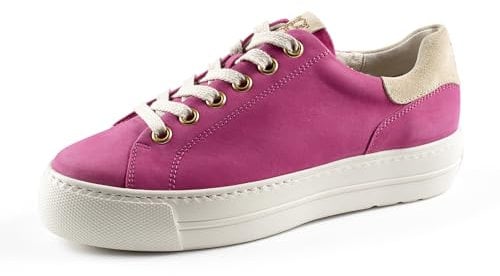 Paul Green Damen SUPER Soft Pauls, Frauen Low-Top Sneaker,Strassenschuhe,Sportschuhe,Freizeitschuhe,Turnschuhe,Laufschuhe,Pink (Barbie/Ivory),38 EU / 5 UK