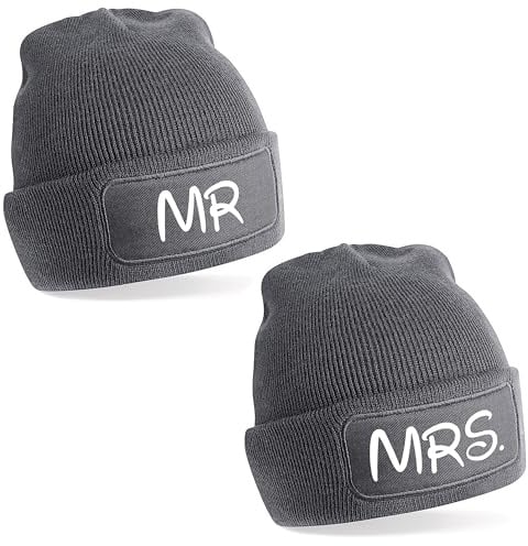 Herzbotschaft Set Beanie Strickmütze mit Spruch | Schwestern | Farbwahl | Unisex SoftTouch angenehm weiche und warme Wintermütze | OneSize Einheitsgröße für Erwachsene