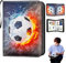 Sammelkarten Album Fussball, Fußball Sammelalbum Karten, Fußball Karten Ordner, 50 Seiten, Kapazität für 400 Karten,Fußball Karten Kapazität,Fußball Karten Ordner sammelheft,Sammelalbum Fußball Karten