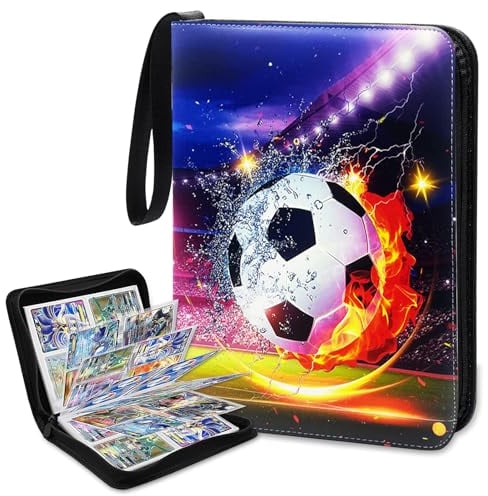 Sammelkarten Album,Sammelalbum Fußball Karten,Fussball Karten Sammelalbum,Karten Sammelalbu,Fußball Sammelalbu Album,Sammelalbu Karten,50 Seiten 400 Karten,Kompatibel mit Allen Arten von Karten (zi)
