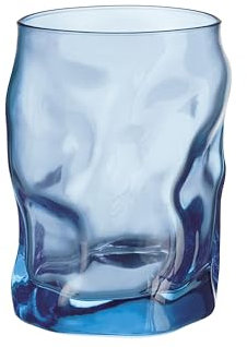 Bormioli Rocco Sorgente - Juego de 6 vasos de agua y zumo, color azul