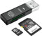New SD Card Reader USB 3.0 Integral Micro SD Card Reader External Memory USB C Card Adapter Plug & Play Compatible with Laptop Windows SDXC MicroSDXC TF Macbook Pro Air Ipad Pro Air Galaxy Etc