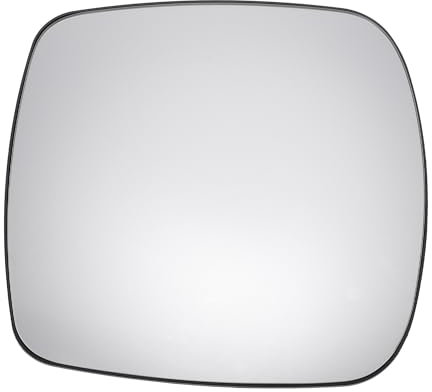 A ABSOPRO Espejo retrovisor del lado izquierdo del coche, reemplazo de cristal con placa de respaldo, convexo, no calefactado, color blanco para Renault Kangoo 2008-2012