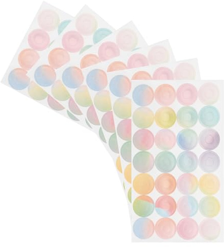 PATIKIL Hole Reinforcement Stickers, 560pcs Iridescent Color, Binder Protector, Loose-Leaf Paper, Hole Reinforcer