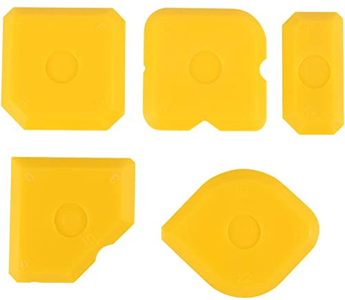 Asuinxurr Lot de 5 outils de grattoirs pour joints, spatules de lissage, retrait de joint en silicone