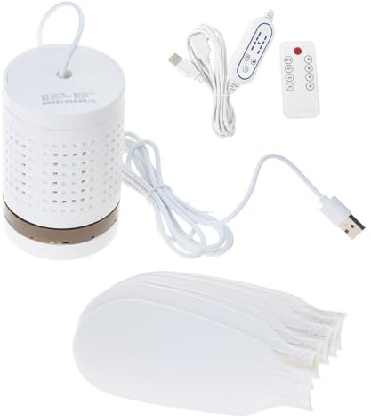 Vdaxvme Silents Ventilateur USB à suspendre 13 dB avec télécommande 4 réglages de vitesse pour lit, tente, garage, espaces de travail, chargeur de voiture, ventilateur suspendu compatible