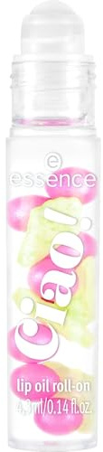 essence Ciao! lip oil roll-on Öl Nr. 01 Transparent glänzend 4.3ml | Mit Ölen, Roll-on-Lip-Oil für seidige Lippen mit fruchtigem Zitrusgeschmack